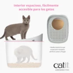 Arenero para gatos con entrada superior Catit PIXI - Imagen 5