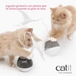 Dispensador se snacks y juguete con pluma para gatos Catit PIXI Spinner - Imagen 5