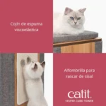 Árbol rascador para gatos Catit Vesper Cubo Tower - Piedra - Imagen 5