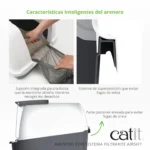 Arenero cerrado para gatos con control de olores Catit Airsift - Imagen 4