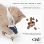 Dispensador se snacks y juguete con pluma para gatos Catit PIXI Spinner - Imagen 6