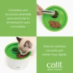 Comedero antivoracidad para gatos Catit Multi Feeder - Imagen 3