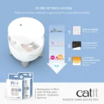 Fuente para gatos de acero inoxidable Catit PIXI - Imagen 2