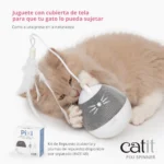 Dispensador se snacks y juguete con pluma para gatos Catit PIXI Spinner - Imagen 4