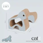 Rascador de cartón 2-en-1 con forma de animales Catit Zoo - Imagen 7