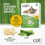 Arena Aglomerante Ultraligera para Gatos de Bambú Catit Go Natural - Imagen 4