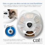 Comedero Inteligente 6 Raciones con Bandeja de Acero Inoxidable Catit PIXI - Imagen 2
