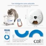 Comedero Inteligente 6 Raciones con Bandeja de Acero Inoxidable Catit PIXI - Imagen 6