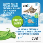 Arena Aglomerante Mix para Muchos Gatos Catit Go Natural - Imagen 2