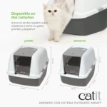 Arenero cerrado para gatos con control de olores Catit Airsift - Imagen 6